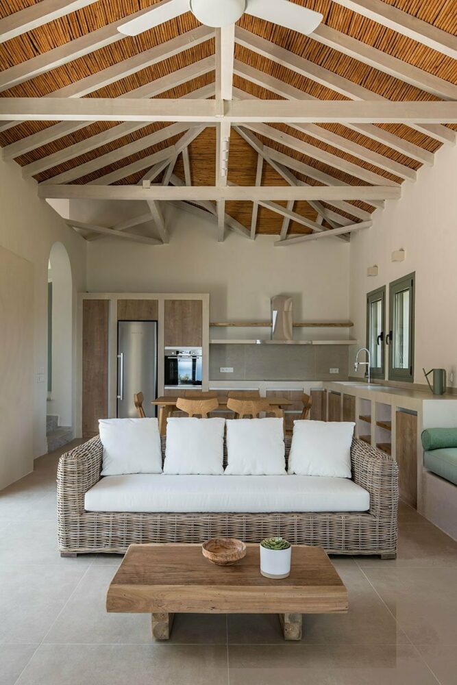 thee interior design blends contemporary elements with local traditional architecture