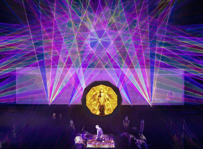 teamLab's kaleidoscopic laser light scenography for opera