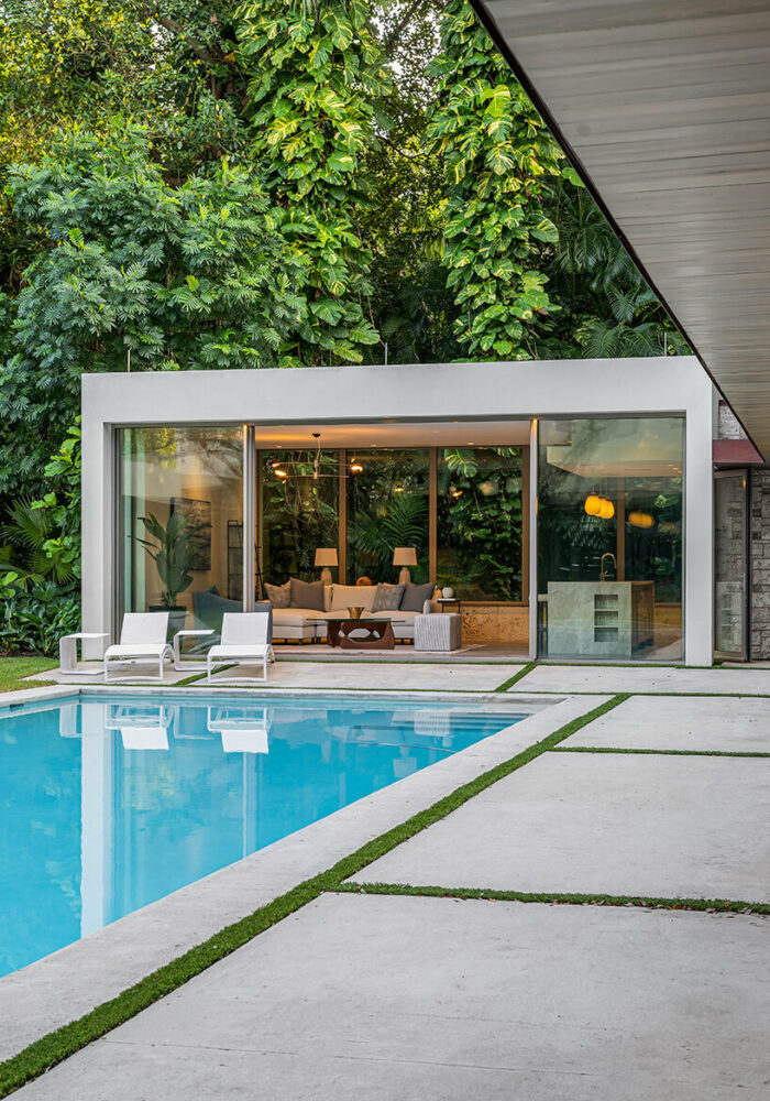 upstairs studio architecture’s poolside pavilion nestled in miami backyard
