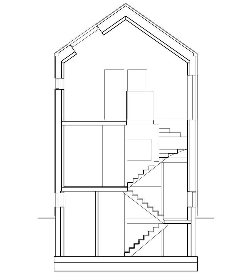 cross section - Villa Wood