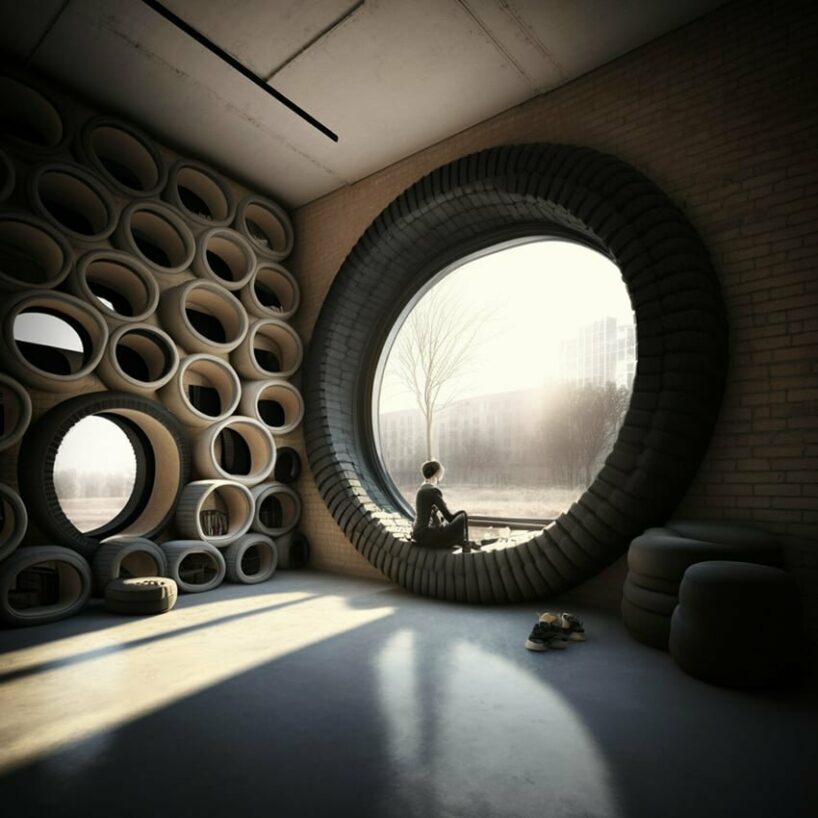 from waste to wonder: AI envisions recycled tires as sustainable construction materials 