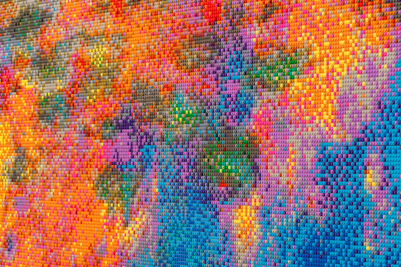ai weiwei recreates claude monet’s water lilies using 650,000 LEGO bricks