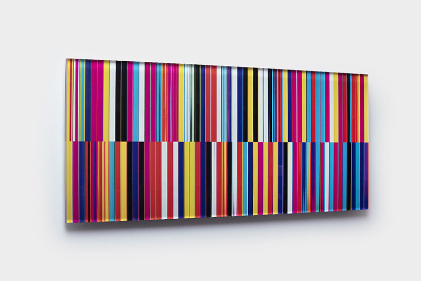 'Breeze' by Zsuzsanna Korodi (2022), glass & UV paint, 36x80cm | image courtesy the artist