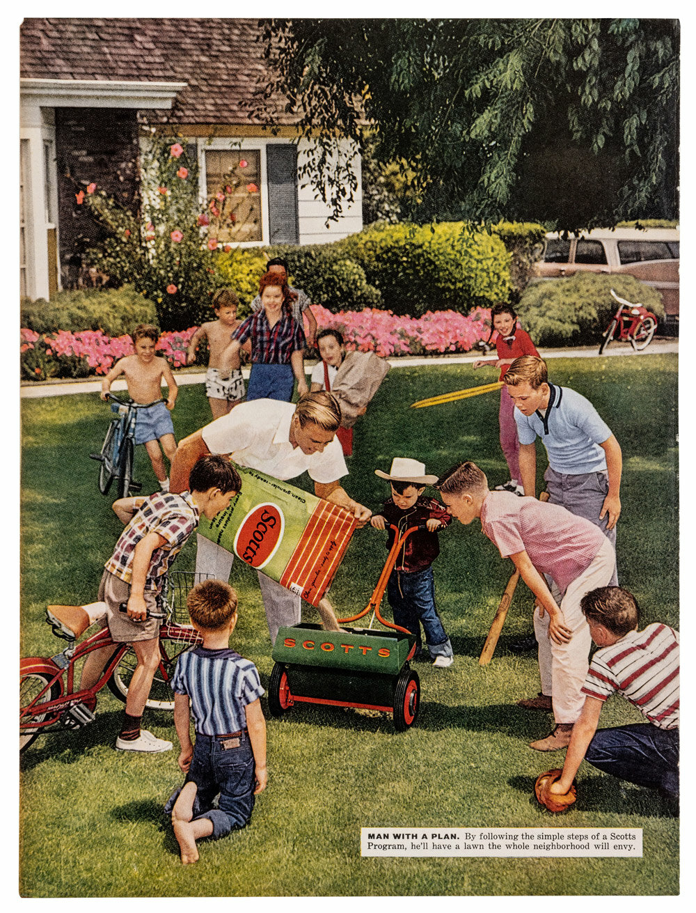Advertisement for a lawn care product of O. M. Scott & Sons, in: Life, 31 August 1959 © Vitra Design Museum, Photo: Andreas Sütterlin