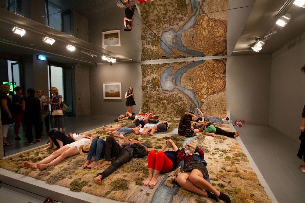 Alexandra Kehayoglou, Santa Cruz River, Tapestry, National Gallery of Victoria, 2016-2017 © Alexandra Kehayoglou