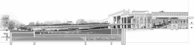 kengo kuma & k-studio’s submerged proposal for national archaeological museum in athens