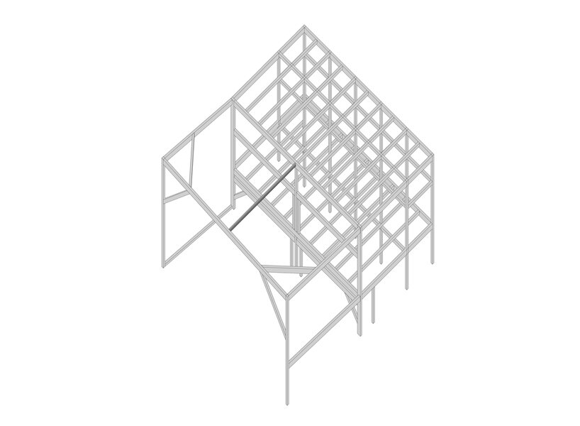 axonometric drawing of the framework