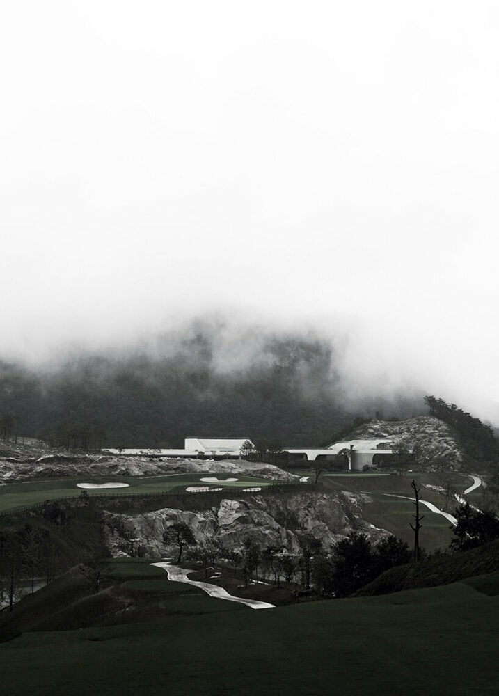 LESS architects weaves new clubhouse into the hilly landscape of wonju in south korea