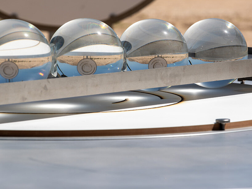 Solar-drawing observatory (Large spheres), Olafur Eliasson, 2023 image © Ali Faisal Al Anssari, courtesy the artist; neugerriemschneider, Berlin; Tanya Bonakdar Gallery, New York / Los Angeles