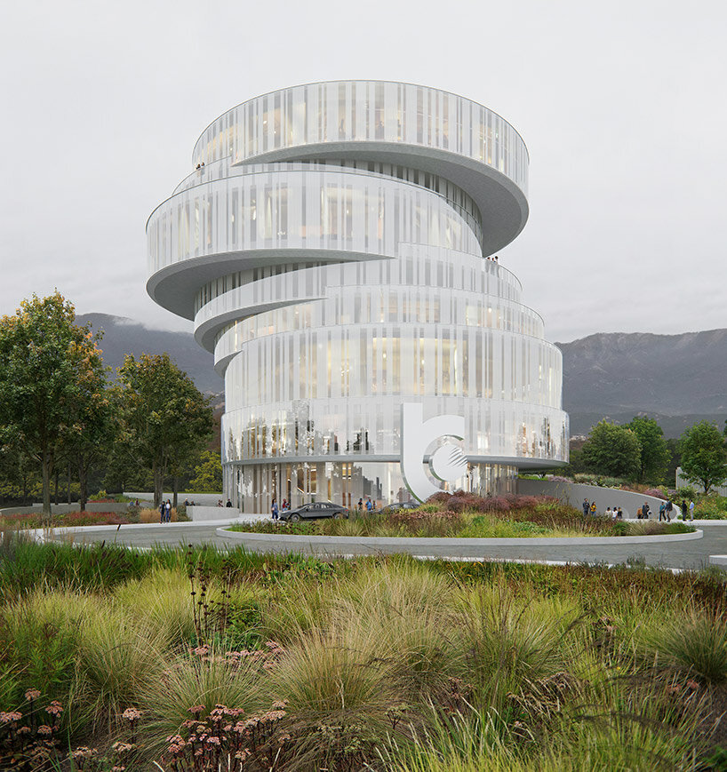 OODA's winning design for TV station in tirana draws inspiration from a set of film reels