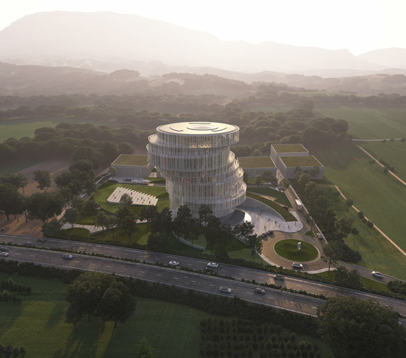 OODA's winning design for TV station in tirana draws inspiration from a set of film reels