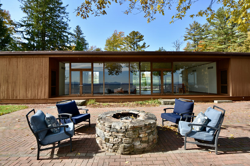 the lakeside patio enjoys spectacular panoramas