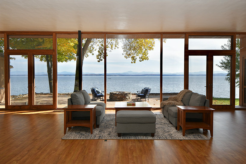philip johnson's early modernist lake house is now on sale in willsboro, new york
