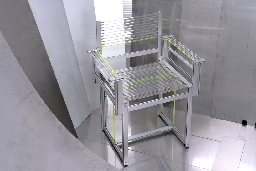 1/plinth studio's industrial PU-T-B chair sits between furniture and hardware design