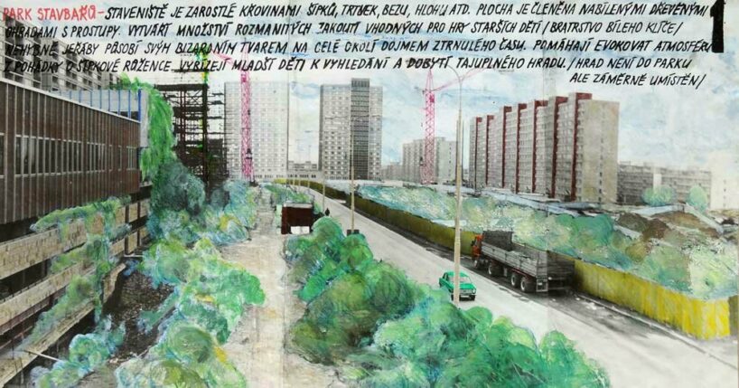 DNA, Redesign of the Jižní Město housing estate – Urbanity 86, Builders’ Park, 1986, © DNA