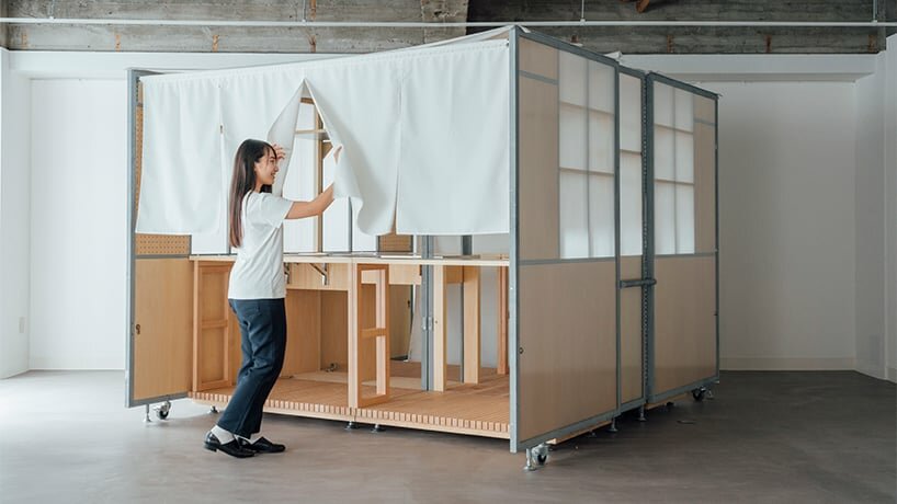 japanese SHOPKIT mobile store can be assembled with ease like DIY furniture