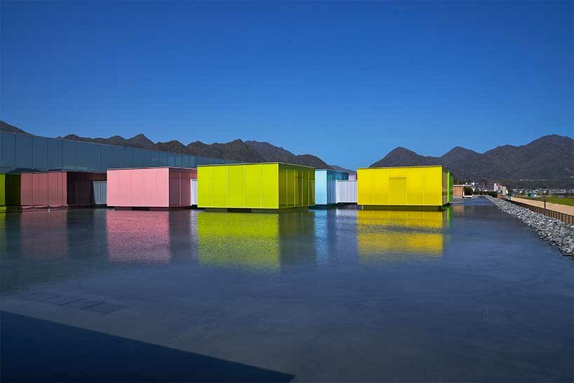 shigeru ban's art museum and recreated iconic villas compose simose facility in hiroshima