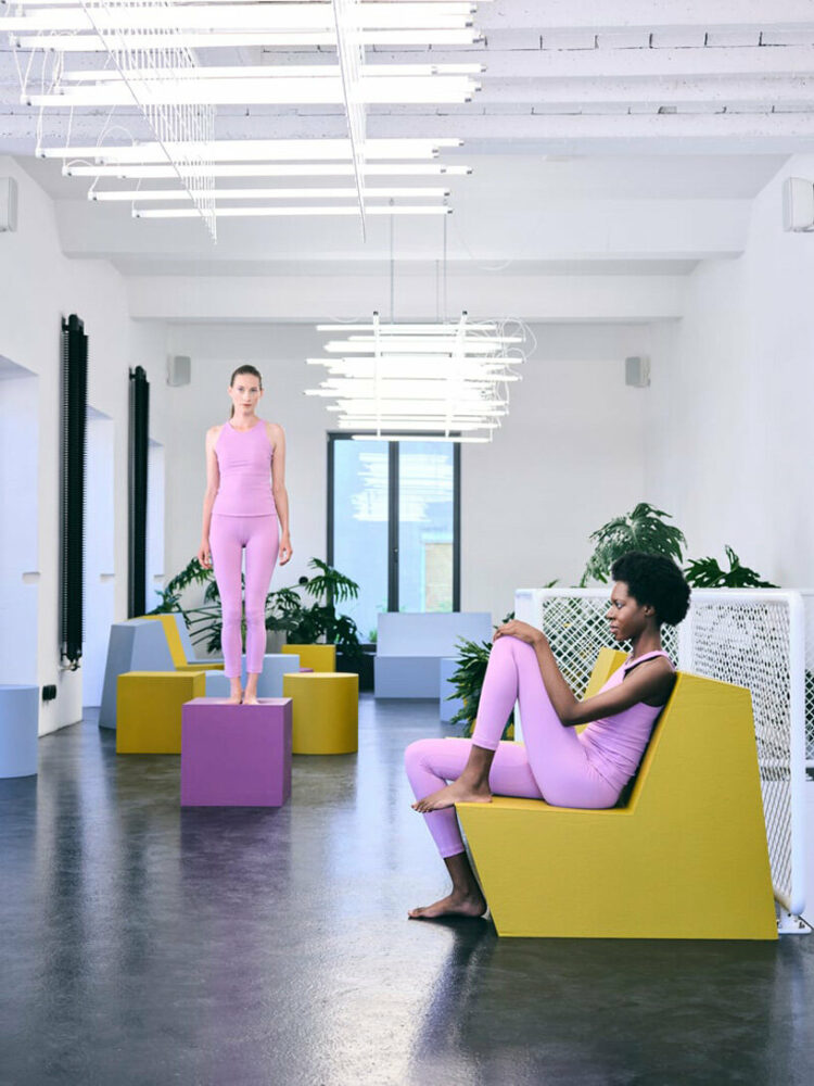 brightly colored seating in the tasting area creates an exotic, colorful atmosphere