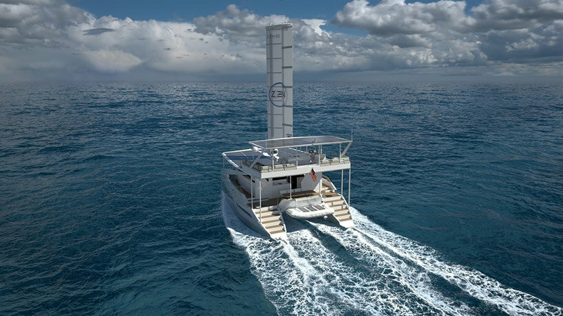 solar-powered ZEN50 catamaran integrates automated wingsail for zero-emission voyages