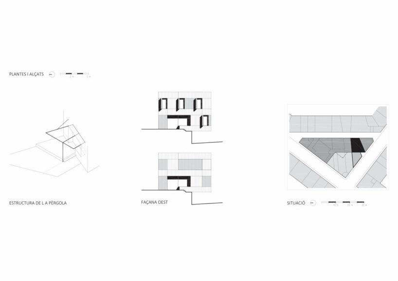 contemporary ‘casa nus’ is wedged into the historic streets of olot, spain