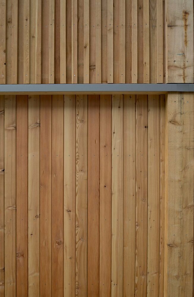 regional larch wood makes up sustainable mobile concert hall in austrian hillside