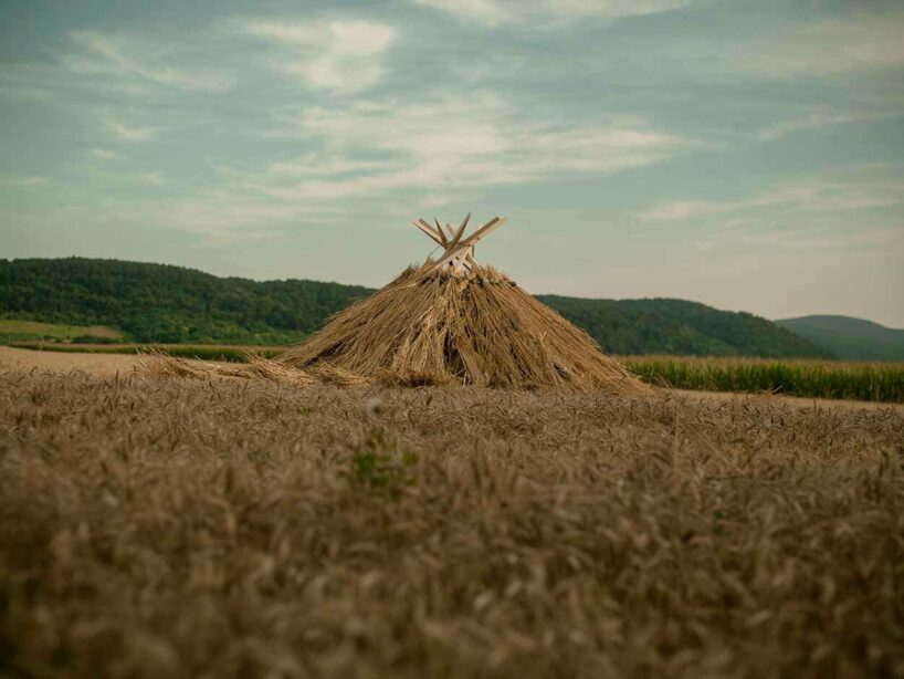students from around the world build temporary pavilions for hello wood's art camp