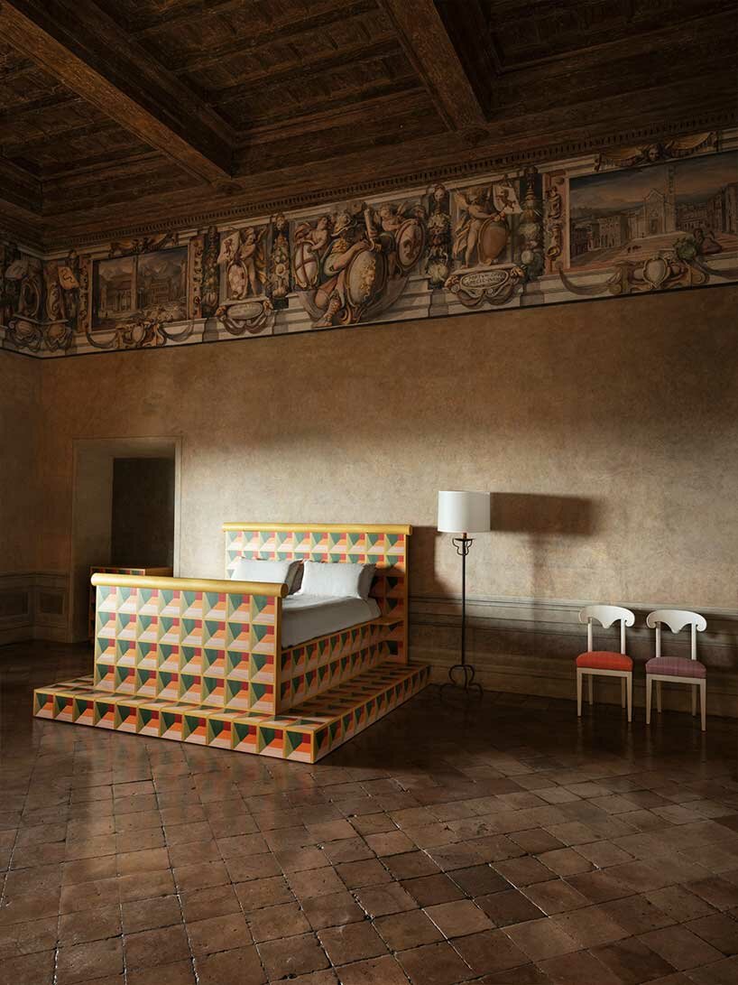 india mahdavi's vivid play of geometries & colors takes over the historic rooms of villa medici