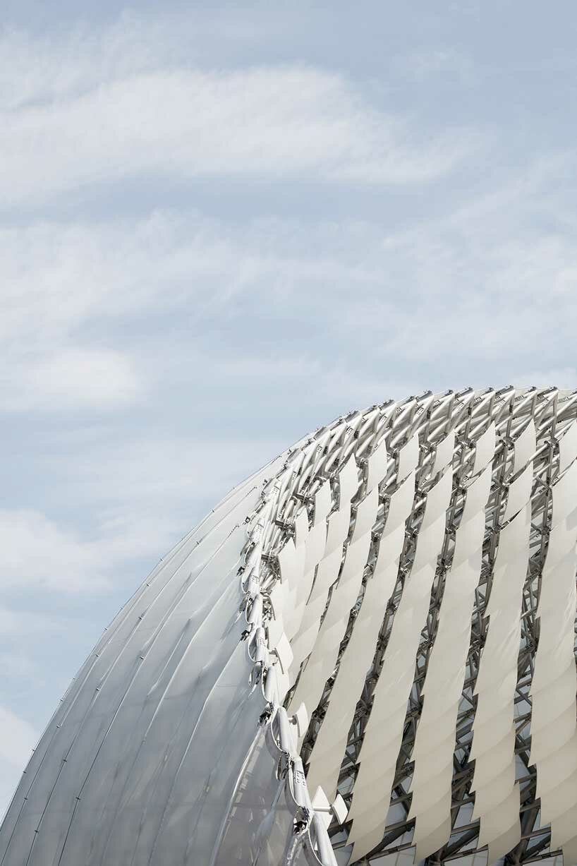 mežaparks open-air stage in latvia is a silver grove among a natural forest