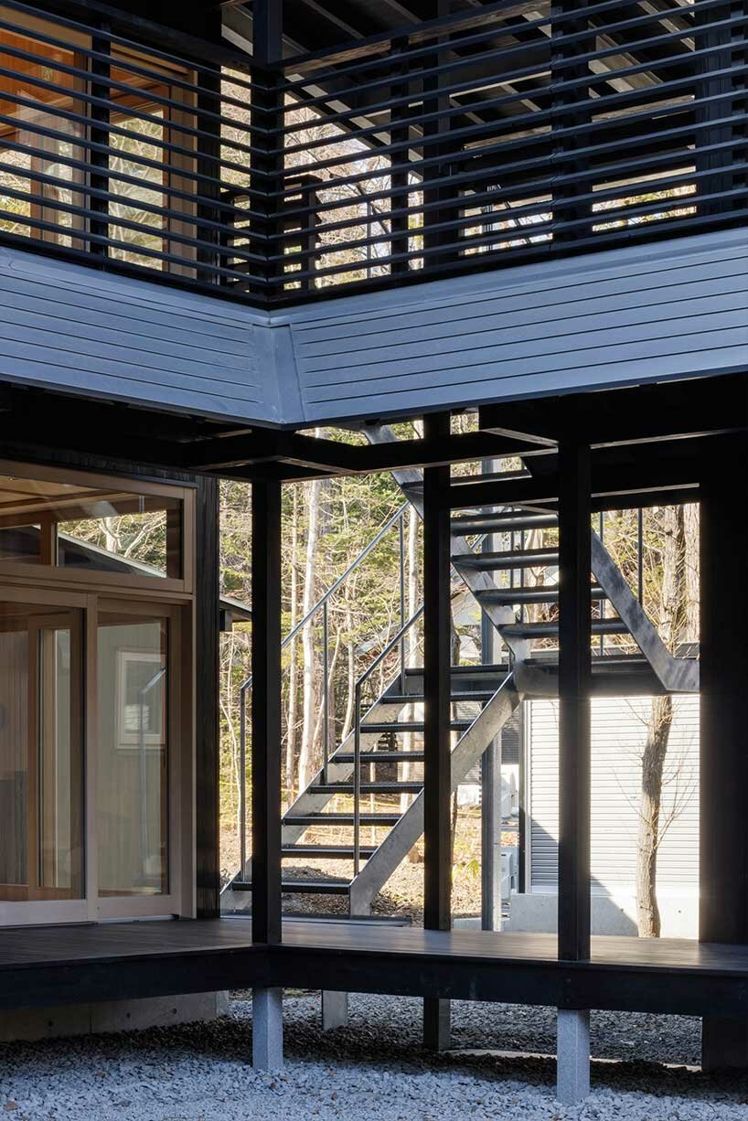 ryue nishizawa designs nature retreat, nodding to japanese concept of negative space