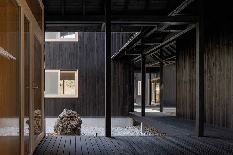 ryue nishizawa designs nature retreat, nodding to japanese concept of negative space