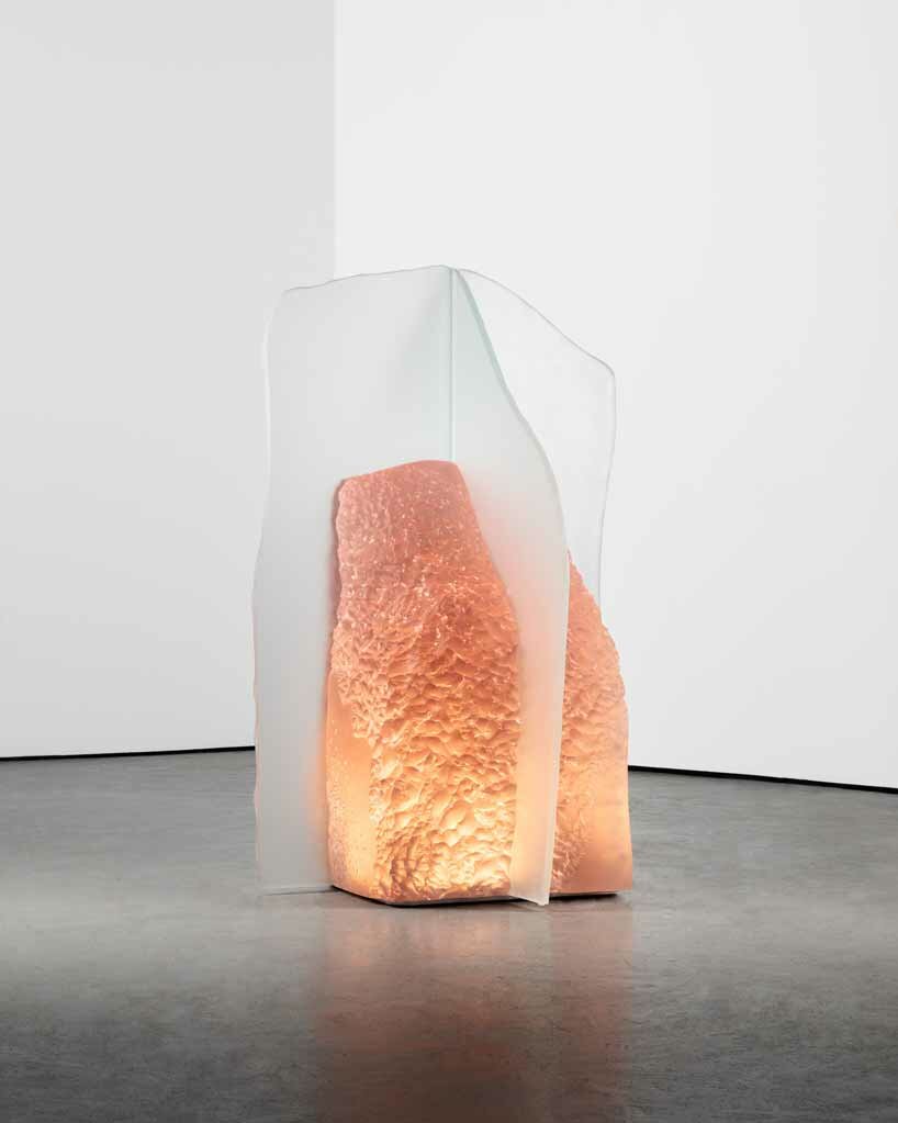 wonmin park's 'unding' exhibit plays with translucency & light at carpenters workshop gallery