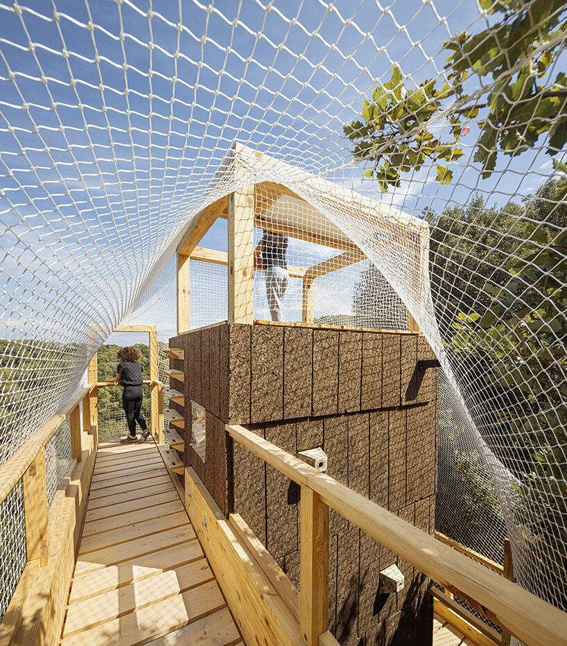 IAAC builds FLORA observatory in barcelona’s forest to research nature from the trees