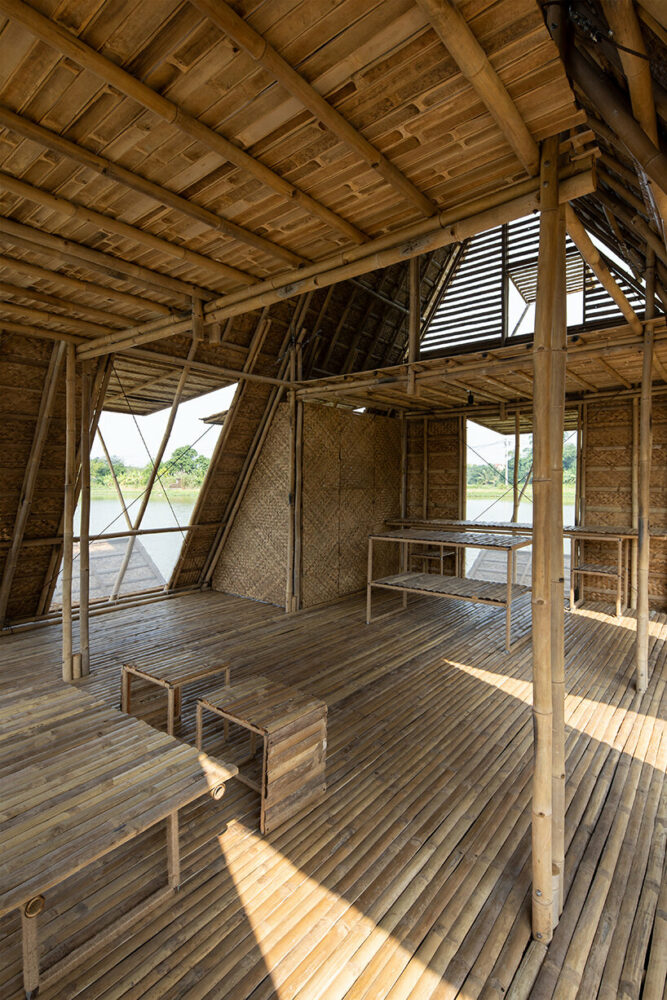 H&P architects prototypes floating bamboo houses for river-bound locals in vietnam