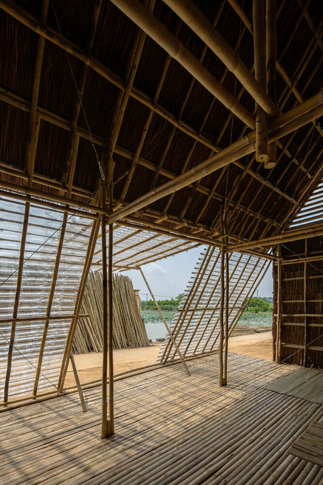 H&P architects prototypes floating bamboo houses for river-bound locals in vietnam