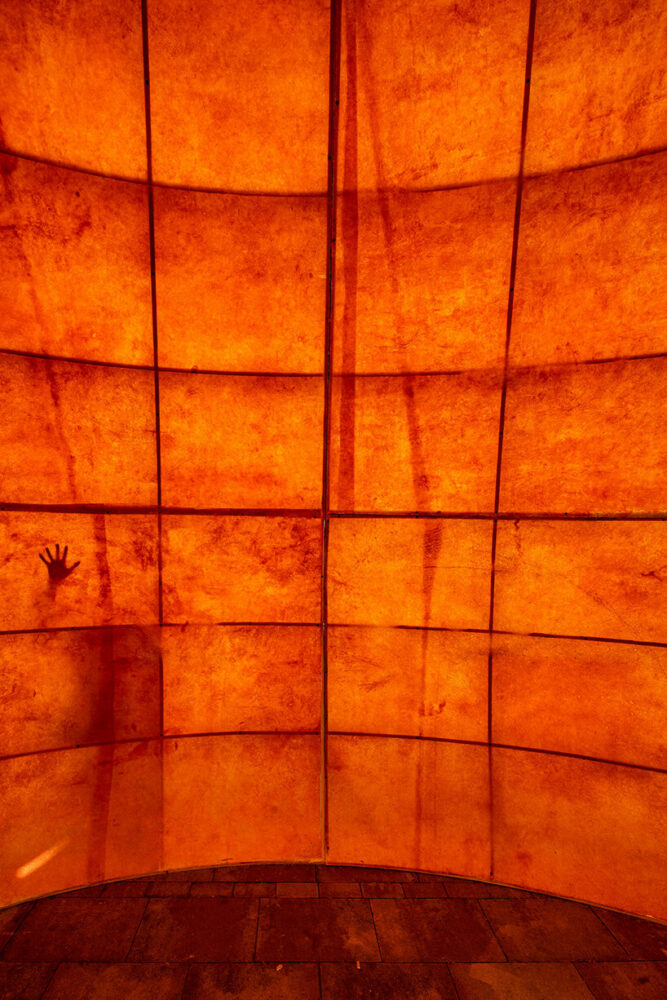 step inside oana stănescu’s immersive, strawberry-shaped cocoon in logroño, spain