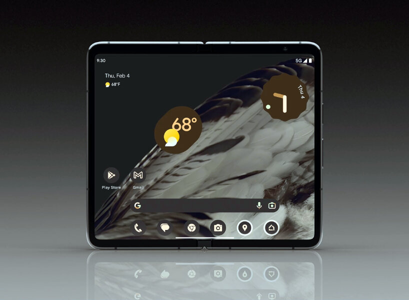pixel fold, google's first foldable phone, opens up to 7.6-inch widescreen OLED display