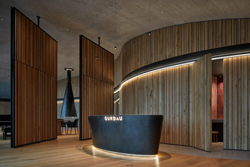 gurdau winery emerges as a ripple in the undulating landscape of kurdějov in czech republic