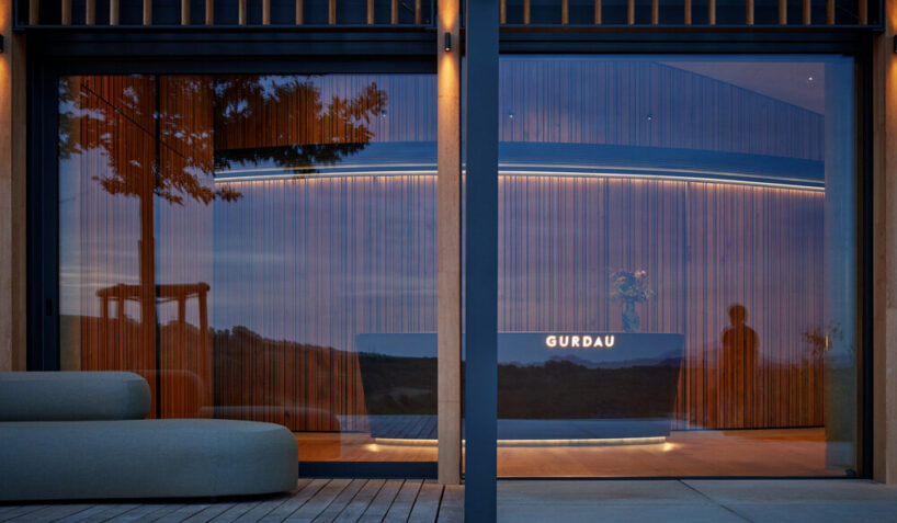 gurdau winery emerges as a ripple in the undulating landscape of kurdějov in czech republic