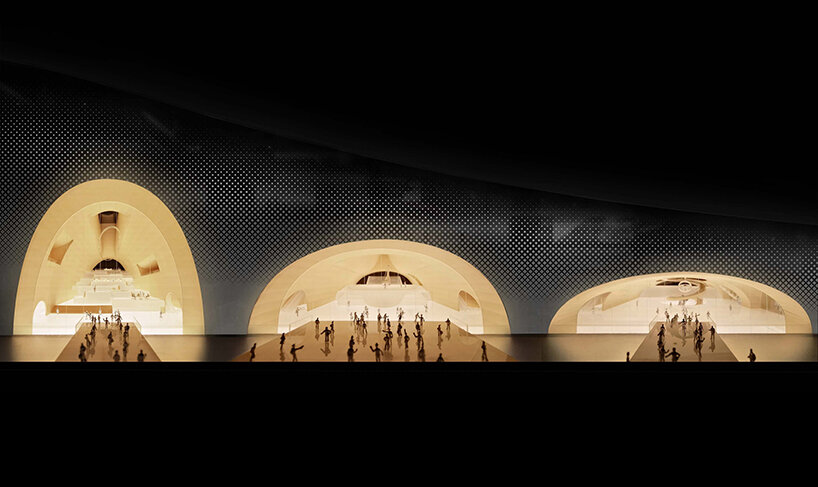 elevation view of all three archways