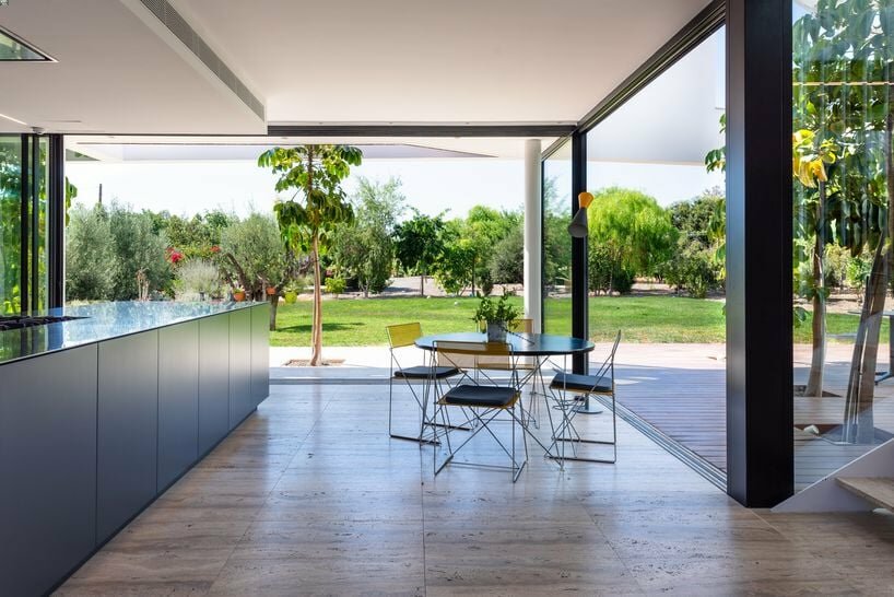 the breakfast area enjoys views of private gardens