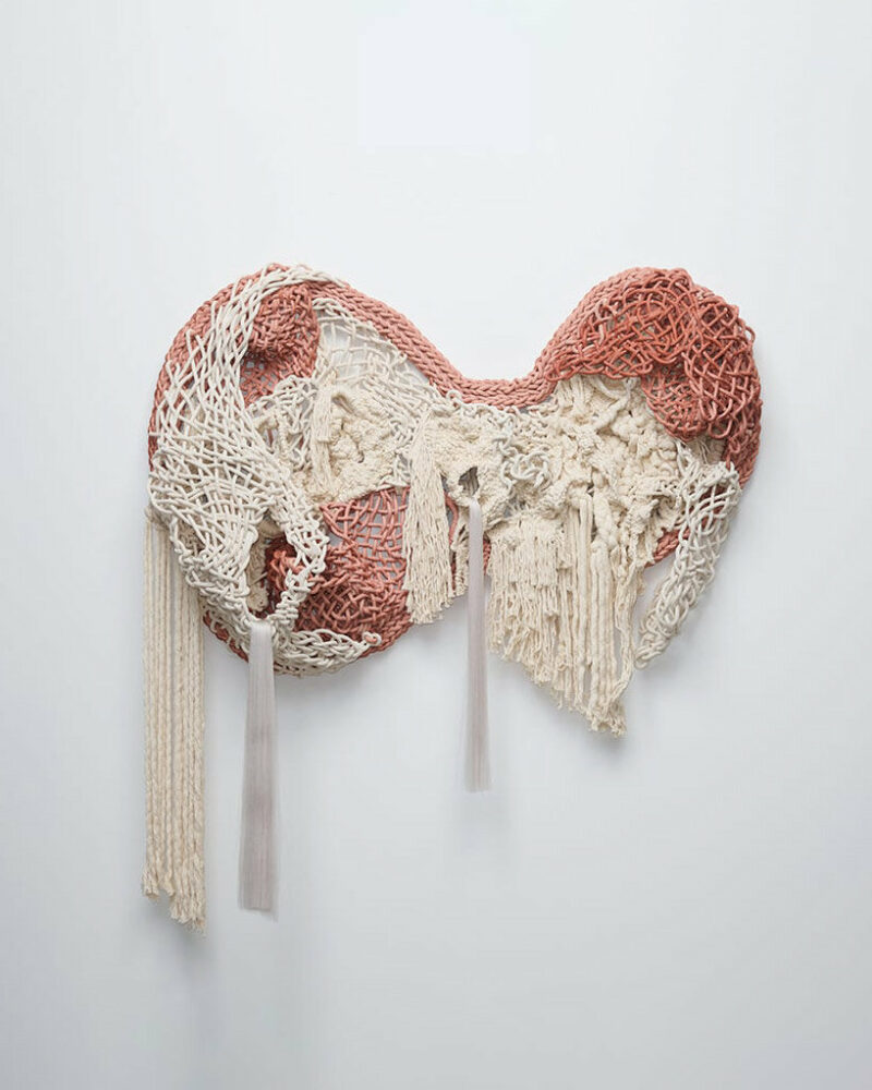 Tanya Aguiñiga, 'Matriarchal Womb,' cotton, Mexican self-drying terracotta, synthetic hair | image © LOEWE Foundation