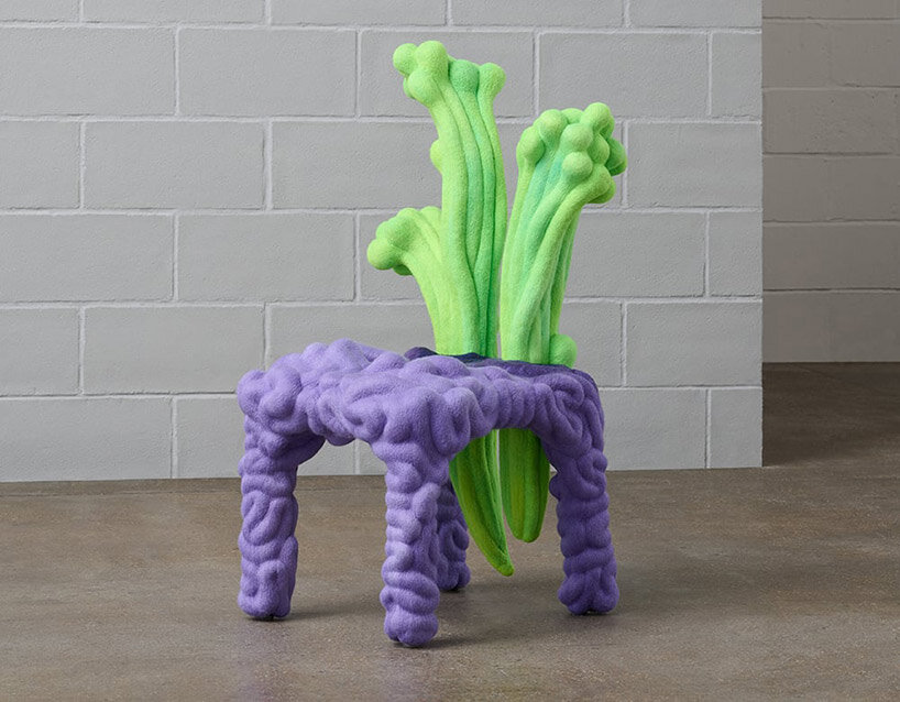 Liam Lee, 'Chair 11,' felted merino wool, poplar plywood | image © LOEWE Foundation