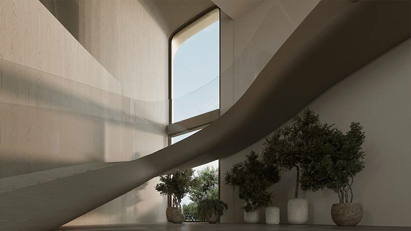 MAKHNO studio reinterprets lunar landscapes for its lake house in ukraine