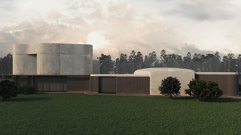 MAKHNO studio reinterprets lunar landscapes for its lake house in ukraine