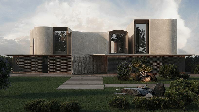 MAKHNO studio reinterprets lunar landscapes for its lake house in ukraine