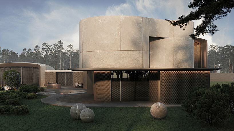 MAKHNO studio reinterprets lunar landscapes for its lake house in ukraine