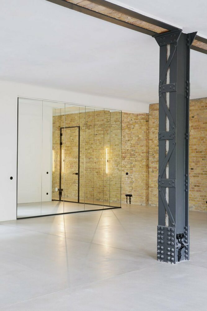 office unit and historical steel column