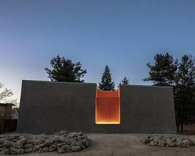 one-aftr sculpts monolithic 'doldam' house in south korean forest