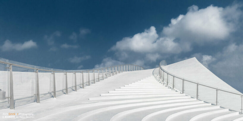 sou fujimoto’s ‘sky mountain’ curls up the coastal landscape of hainan province