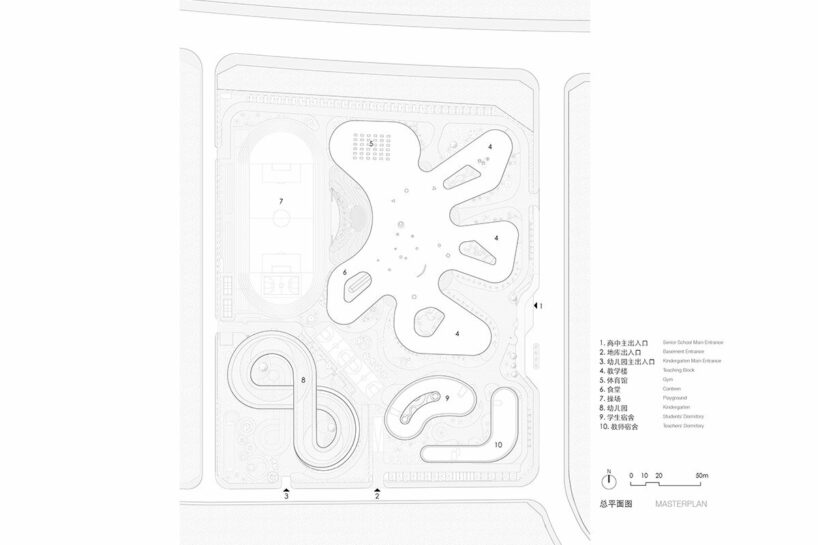 trace architecture office (TAO) builds new school in haikou as a landscape of color